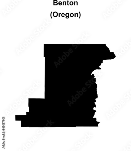 Benton County (Oregon) blank outline map