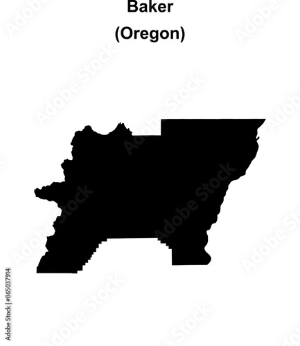 Baker County (Oregon) blank outline map