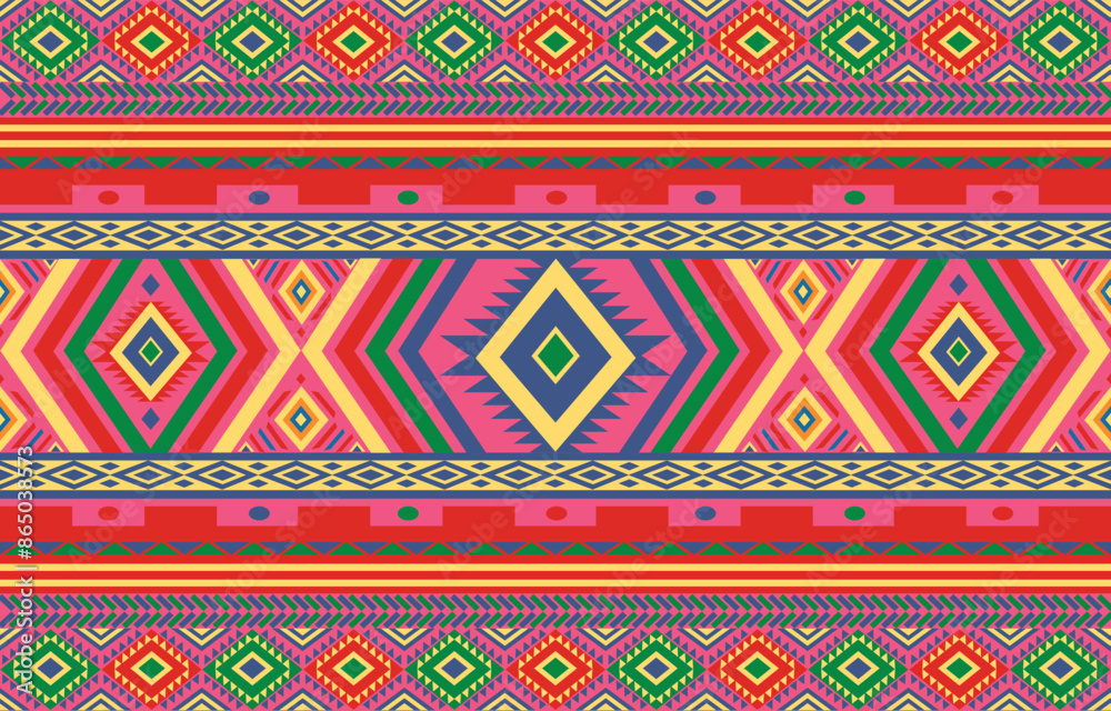 pattern in ethnic concept. There are geometric shapes in this ethnic pattern makes it looks Indian style This ethnic design is suitable for textile industry, fashion industry and also home decorating pattern in ethnic concept. There are geometric shapes in this ethnic pattern makes it looks Indian style This ethnic design is suitable for textile industry, fashion industry and also home decorating