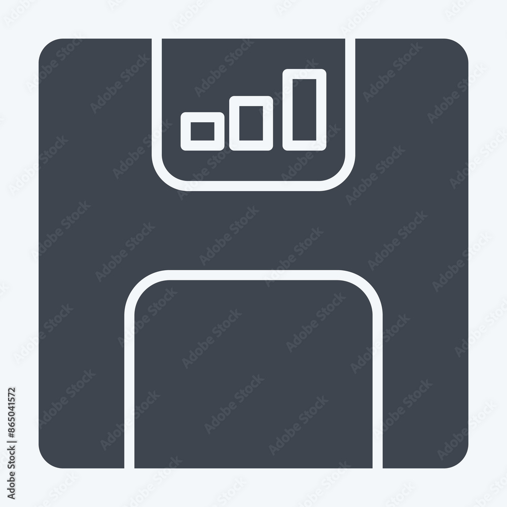 Icon Floppy Disk. related to Office symbol. glyph style. simple design illustration Icon Floppy Disk. related to Office symbol. glyph style. simple design illustration