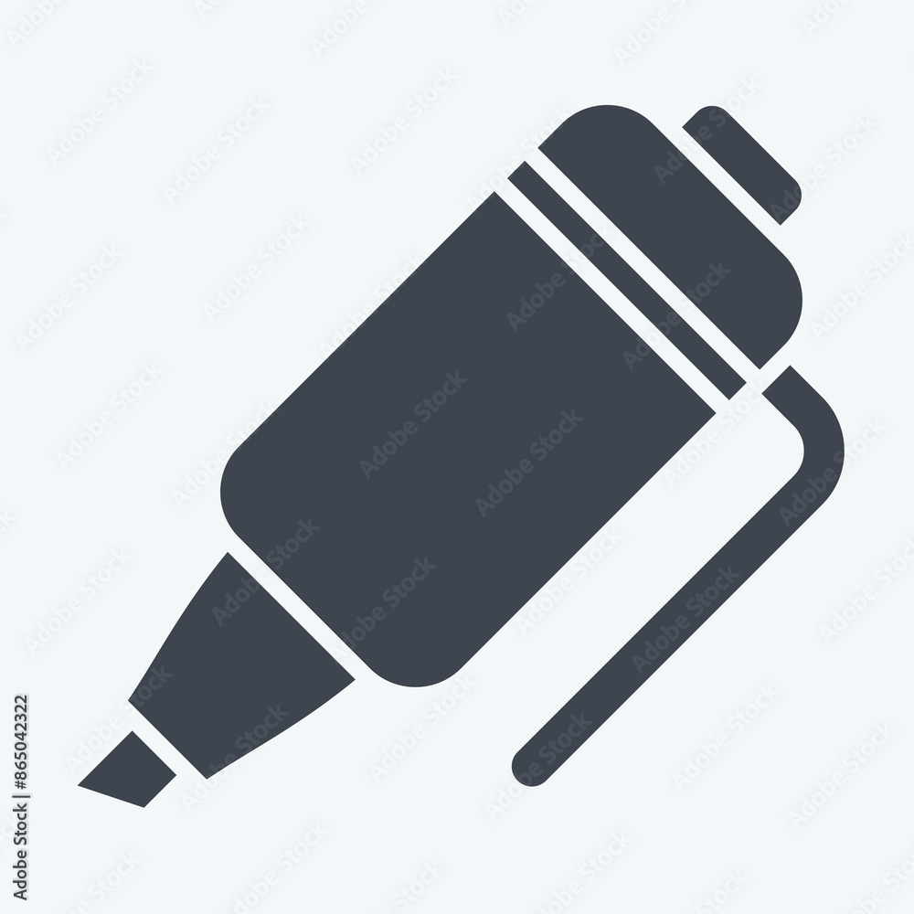 Icon Marker. related to Office symbol. glyph style. simple design illustration Icon Marker. related to Office symbol. glyph style. simple design illustration