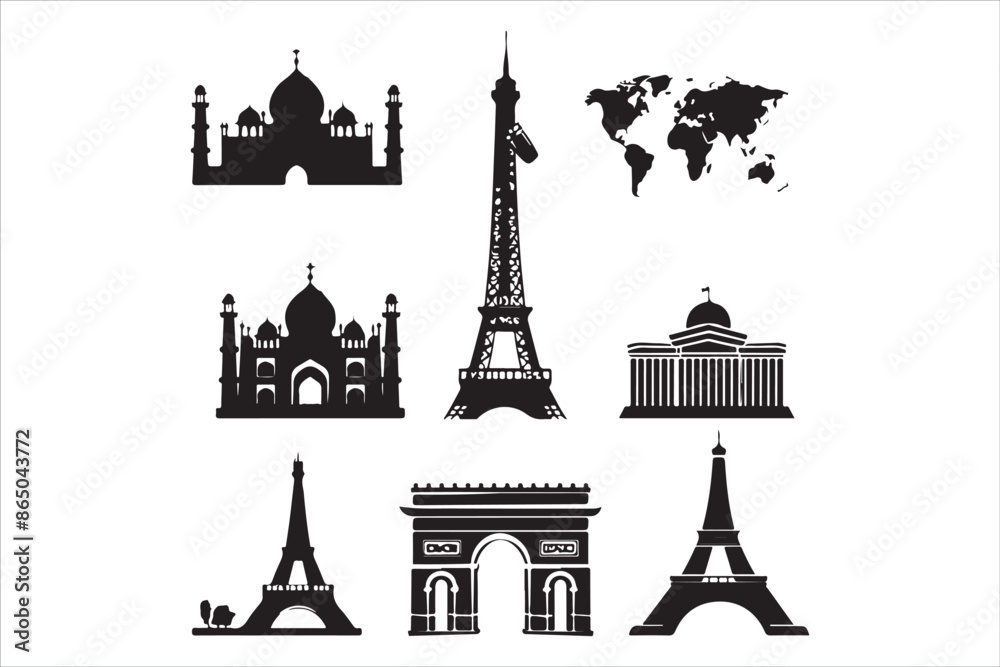 Obraz premium World, Wonders, Travel, Tourism, Global, Landmarks, Famous, Iconic, Monuments, Architecture, Historical, Cultural, Heritage, Sites, Destinations, Adventure, Explore, Discovery, Ancient, Modern, Scenic