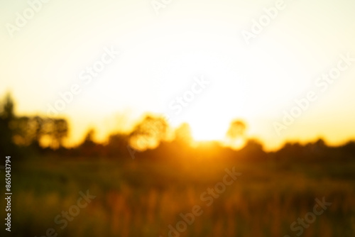 abstract orange dark sunset, blurred background