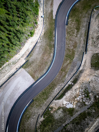 Aerial topdown view of Kymiring circuit photo