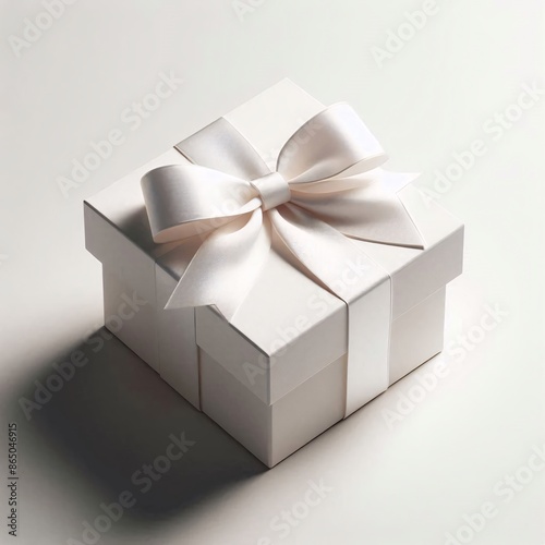 The Gift of Space: A Beautifully Wrapped Empty Box on White Background