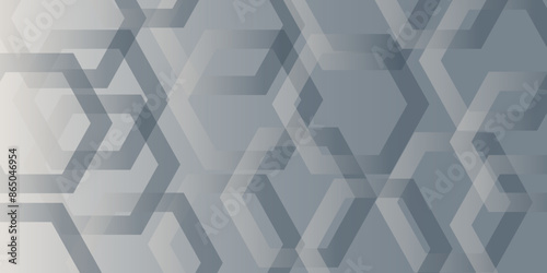 Abstract hexagon background. Futuristic abstract honeycomb mosaic white technology background. Surface polygon pattern with glowing hexagon paper texture vector grid tile and mosaic struct.