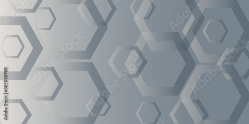 Abstract hexagon background. Futuristic abstract honeycomb mosaic white technology background. Surface polygon pattern with glowing hexagon paper texture vector grid tile and mosaic struct.