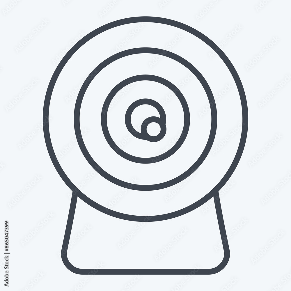 Icon Webcam. related to Office symbol. line style. simple design illustration Icon Webcam. related to Office symbol. line style. simple design illustration