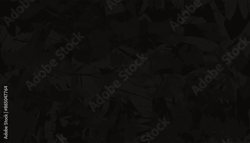 Black Wall Concrete Texture Background,Empty Backdrop of Dark Gray concrete floor surface with cracked texture pattern,Vector banner for loft design concept