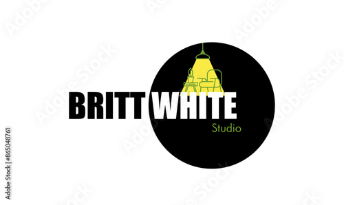 Britt white combination mark logo design photo