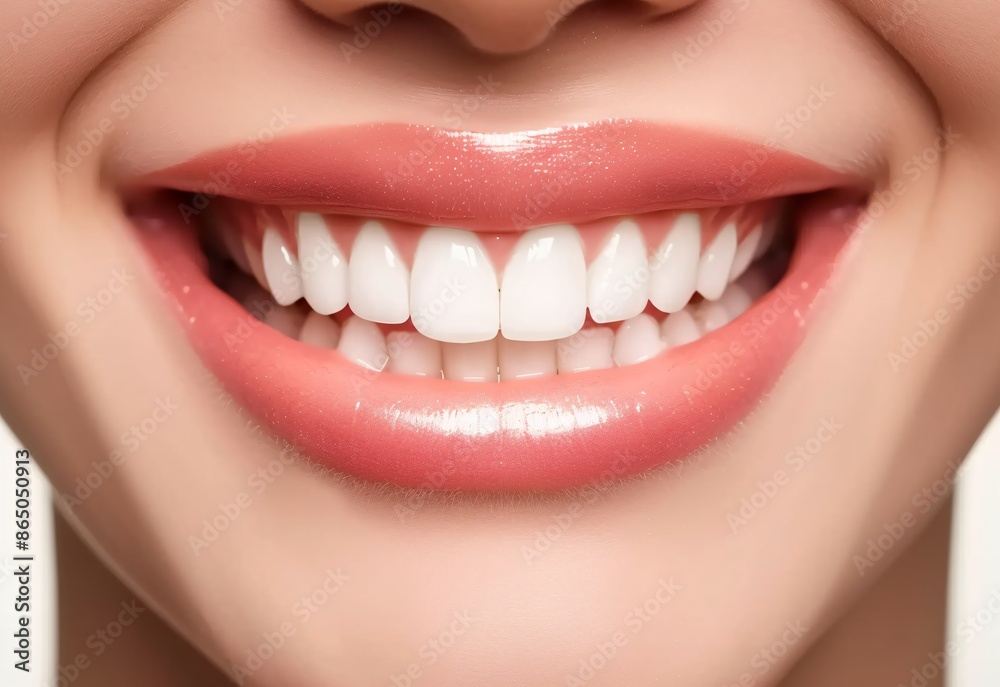 close up of a woman's mouth and teeth