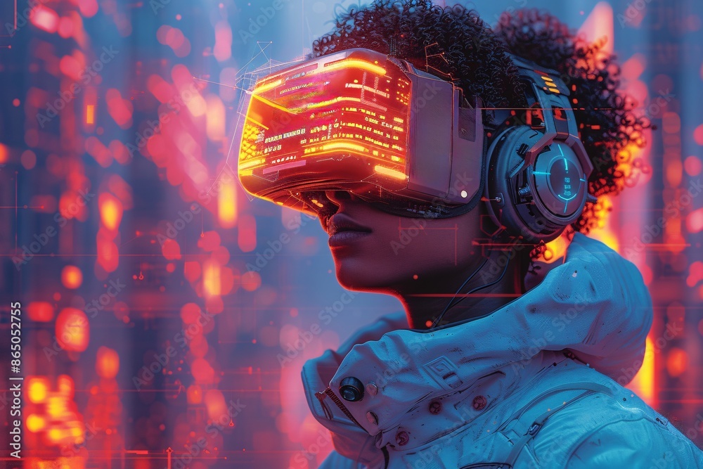 a person wearing a virtual reality headset