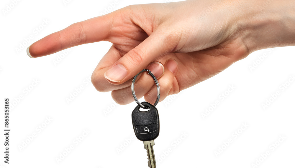hand holding car remote isolated on white background hand holding car remote isolated on white background