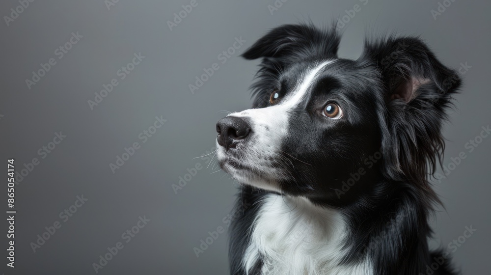 Border Collie Portrait: Curious Gaze Border Collie Portrait: Curious Gaze