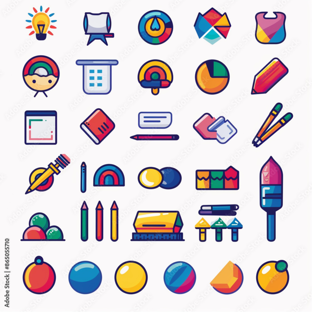 set of icons set of icons
