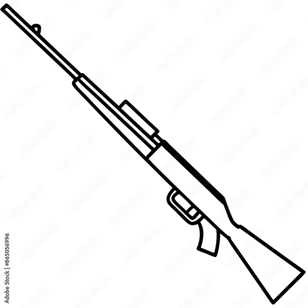 rifle outline coloring book page line art illustration digital drawing rifle outline coloring book page line art illustration digital drawing
