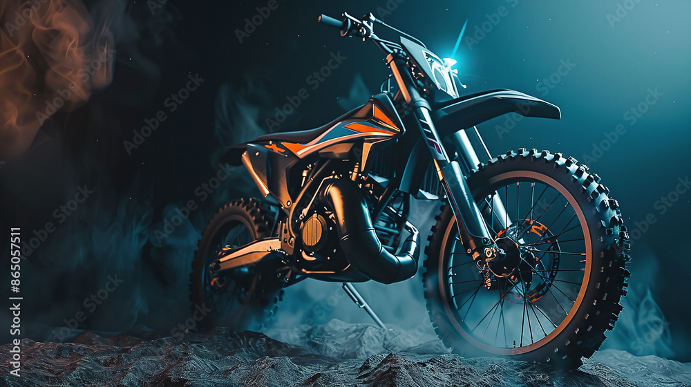Obraz premium Powerful off-road motorcycle for enduro motocross. extreme recreation on motorcycles