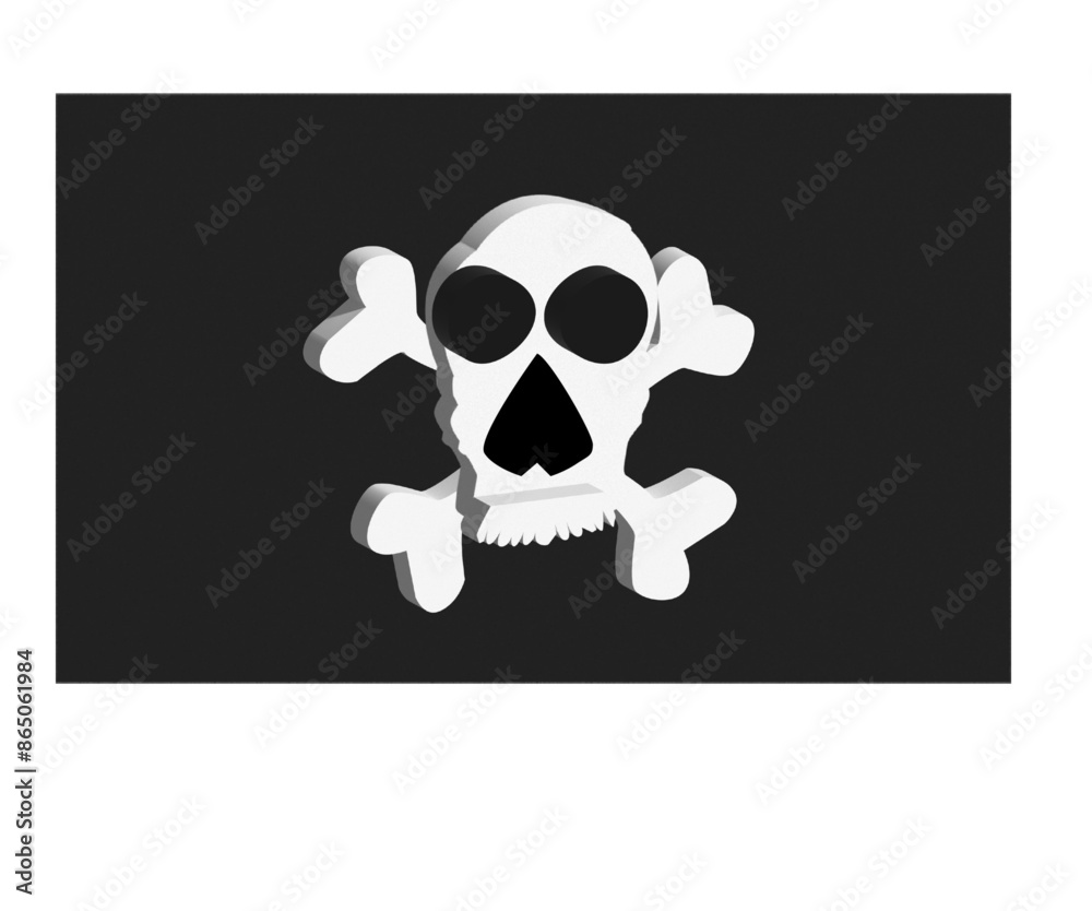 Black flag with skull cross. Black flag with skull cross.
