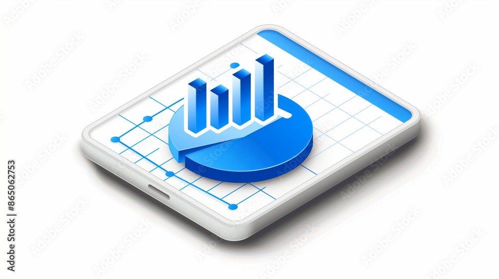 3d render of a graph, 3d chart icon, bar chart pie chart, a rising arrow 3d render of a graph, 3d chart icon, bar chart pie chart, a rising arrow