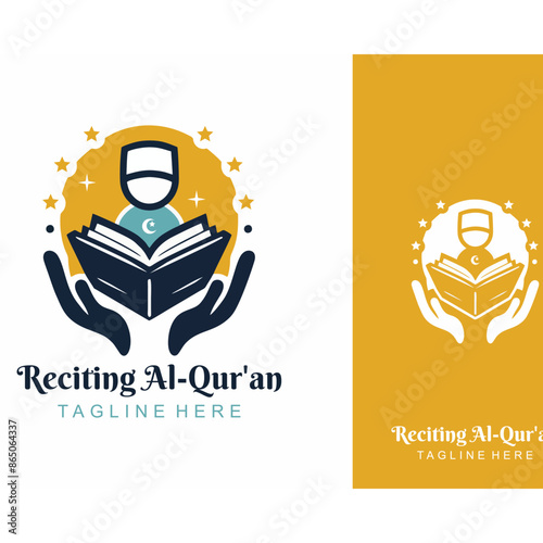 Logo of muslim children's school learning religion photo