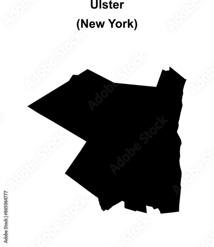 Ulster County (New York) blank outline map