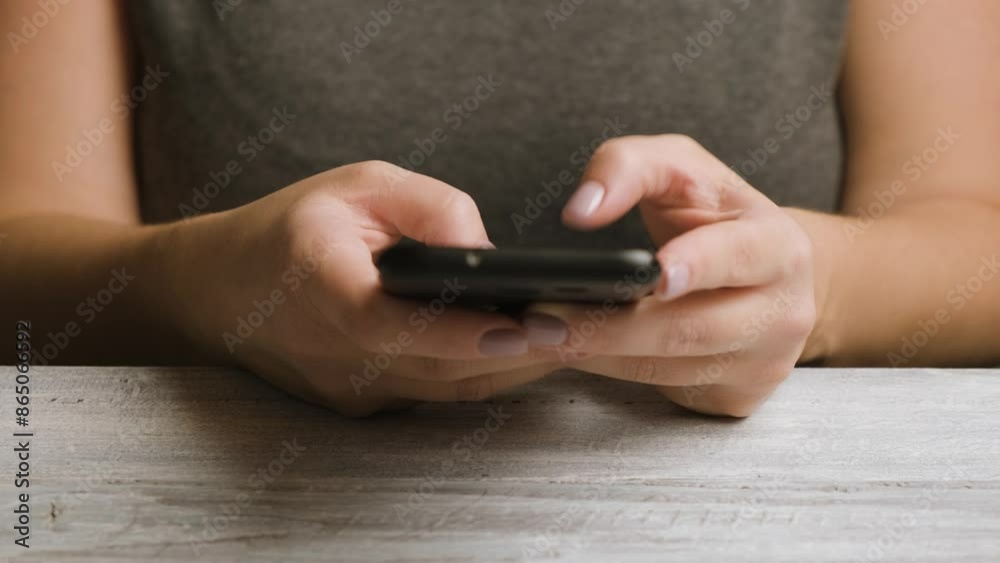Hands of woman using smartphone at home texting or typing on mobile. Communication, online shopping, chat, social, networking. Hands of woman using smartphone at home texting or typing on mobile. Communication, online shopping, chat, social, networking.
