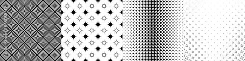 Monochrome geometrical pattern collection