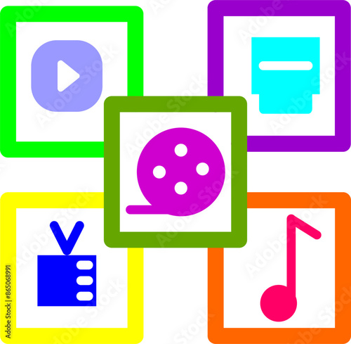 Multimedia Vector Icon