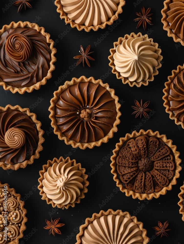 Assorted Gourmet Autumn pumpkin Chocolate Pies and Tarts Assorted Gourmet Autumn pumpkin Chocolate Pies and Tarts