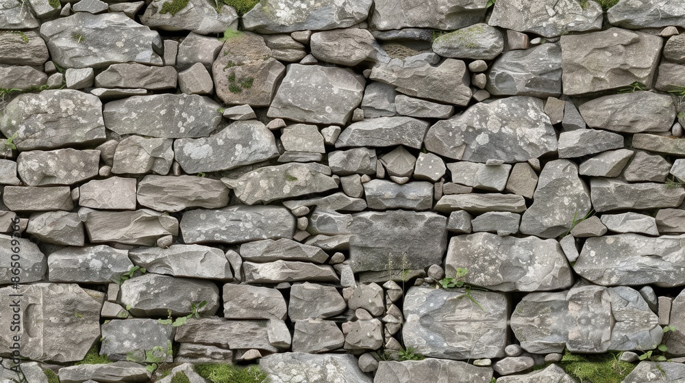 A textured stone wall made of various sizes of irregularly shaped rocks SEAMLESS PATTERN A textured stone wall made of various sizes of irregularly shaped rocks SEAMLESS PATTERN
