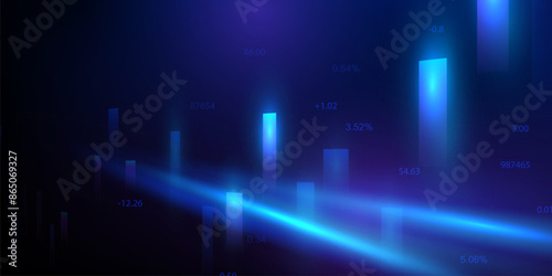 business vector illustration design Stock market charts or Forex trading charts for business and finance ideas.