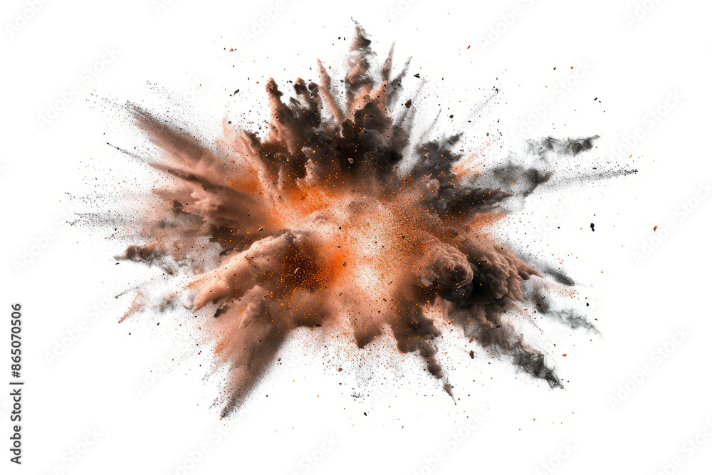 Infinite Space Dust Explosion on white background Infinite Space Dust Explosion on white background