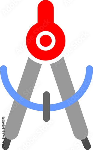 Geometrical Compass Vector Icon