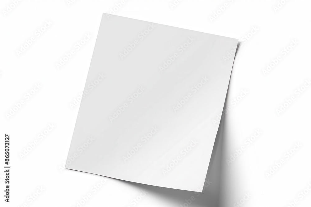 Blank sheet of paper mockup - with shadows - realistic template for notes - white background Blank sheet of paper mockup - with shadows - realistic template for notes - white background