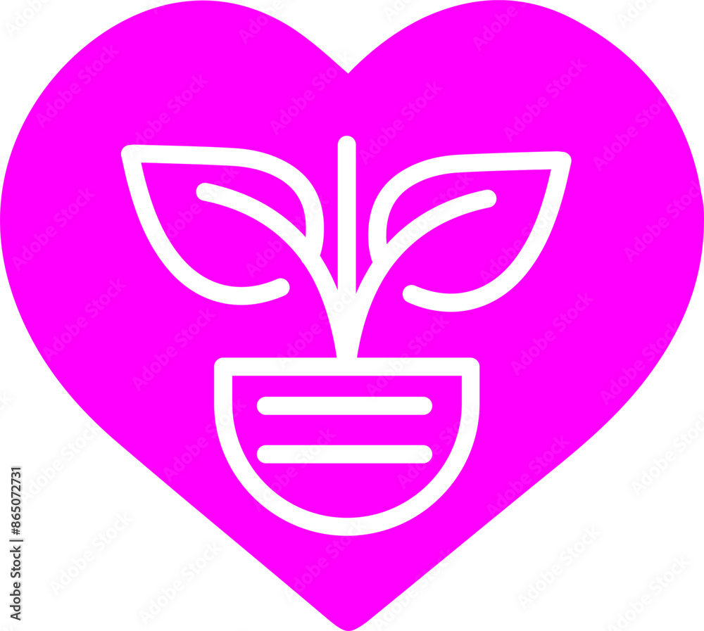Ecology Heart Vector Icon