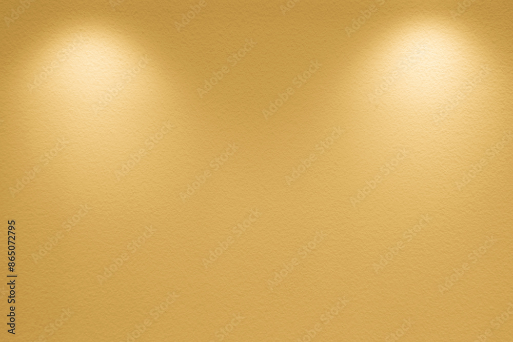 Gold Wall with Twin Light from the Top Background. Gold Wall with Twin Light from the Top Background.