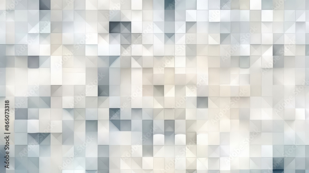 Abstract Geometric Pattern in White and Grey Hues Abstract Geometric Pattern in White and Grey Hues