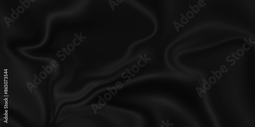 Black Silk background . Satin background texture . Abstract background luxury cloth or liquid wave or wavy folds of grunge silk texture material or shiny soft smooth luxurious .