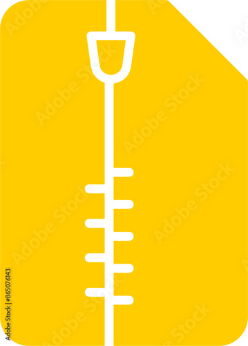 Zipped Document Vector Icon