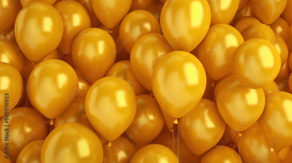 Golden Balloon Celebration Background