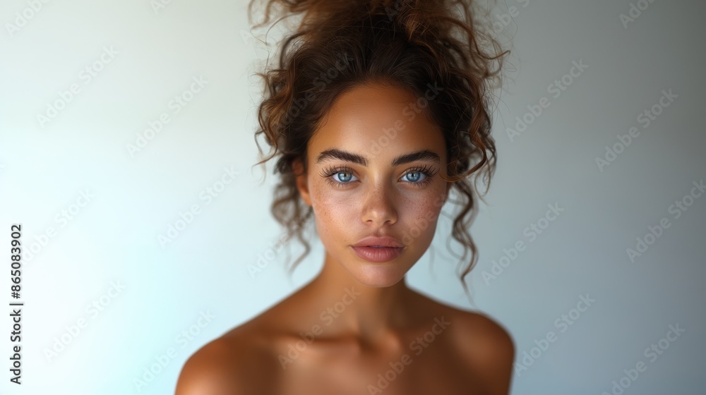 Naklejka premium Natural Glow with Radiant Skin