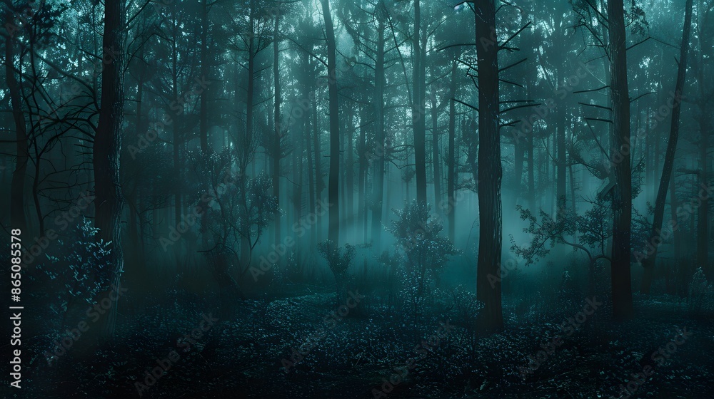 night in the forest,fog in the forest,generative ai night in the forest,fog in the forest,generative ai
