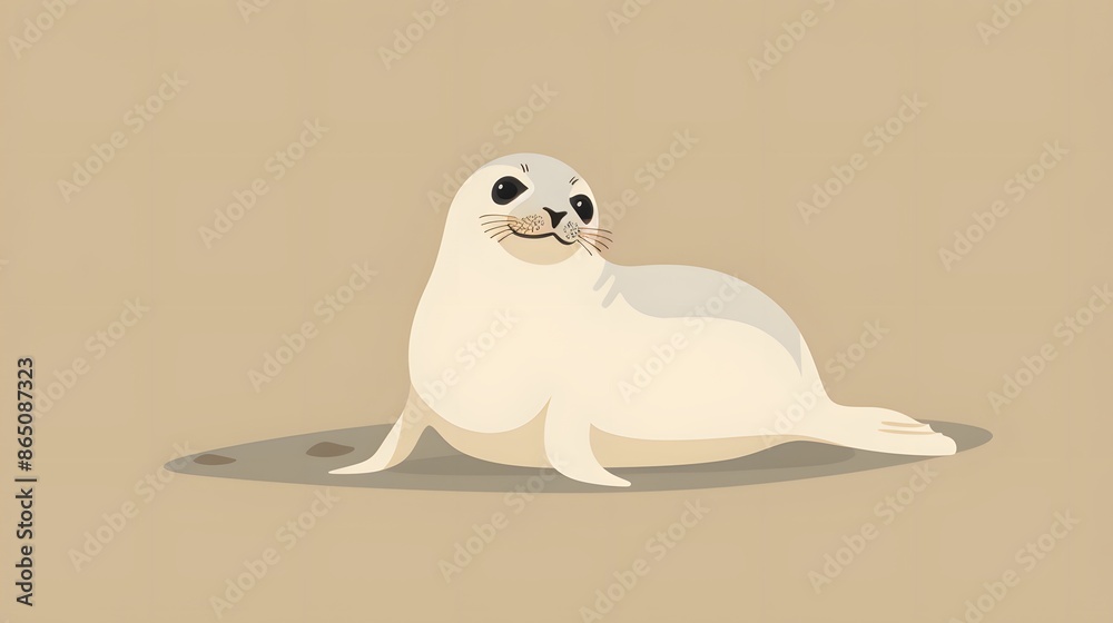 Cute seal cartoon animal design flat vector illustration isolated on white background. Cute seal cartoon animal design flat vector illustration isolated on white background.