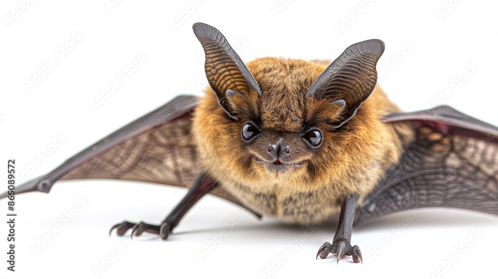 Obraz premium Southwestern myotis - Myotis auriculus Species of Vesper bat , white background