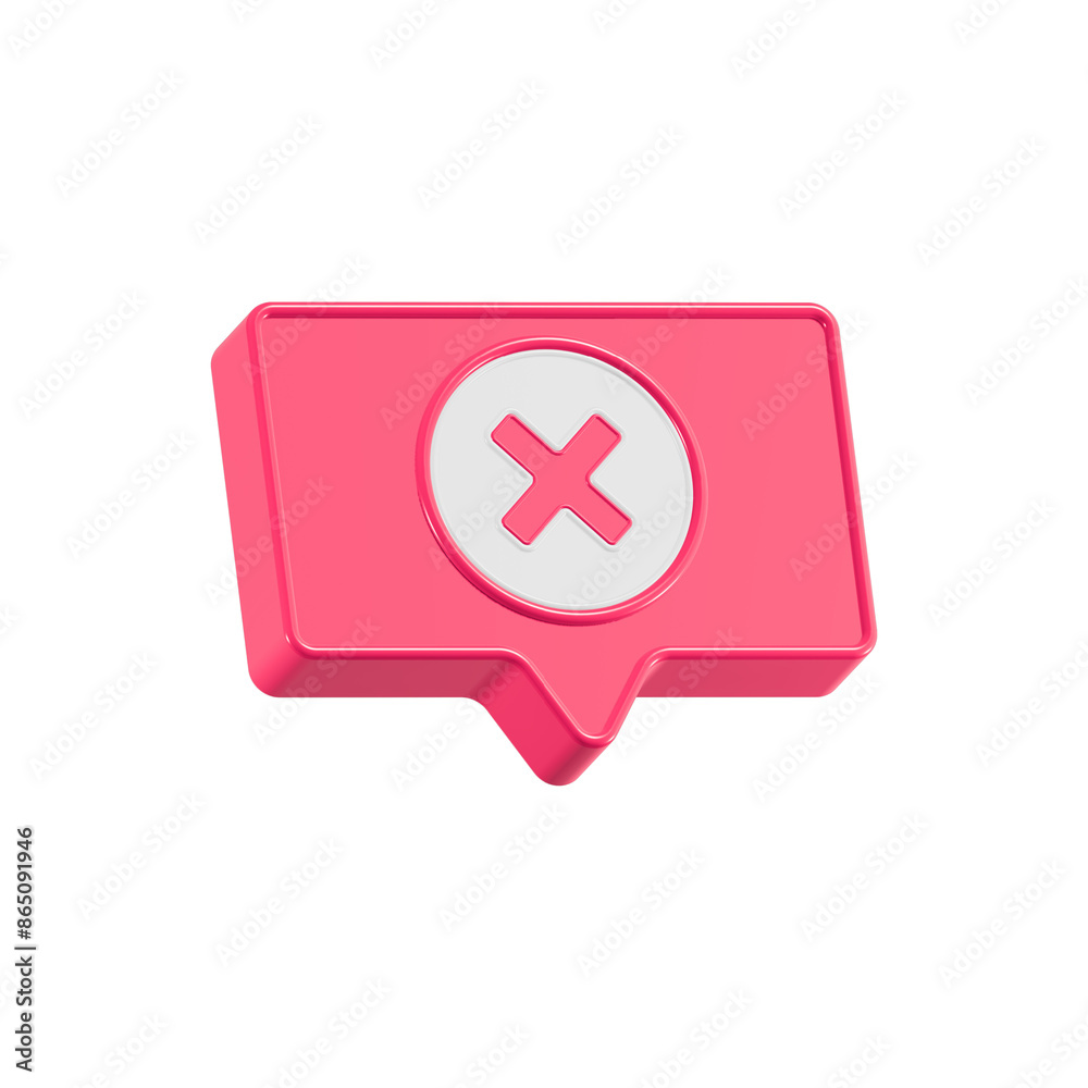 cancel mark symbol 3d realistic icon cancel mark symbol 3d realistic icon