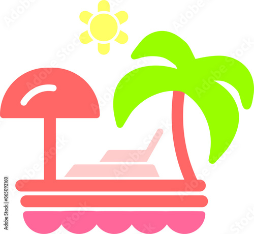 Vacation Spots Vector Icon