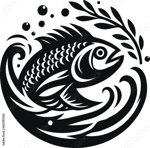 black and white fish