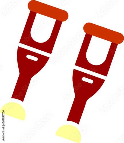 Crutches Vector Icon