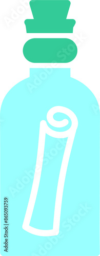 Scroll in Bottle Vector Icon