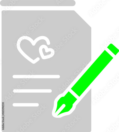 Marriage Contract Vector Icon